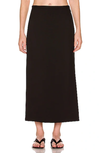 The Row 'landra' Side Slit Detail Pencil Skirt In Black