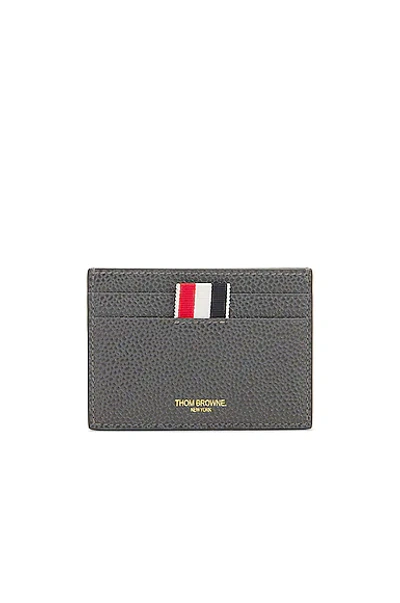 Thom Browne Lobster Icon Single Card Holder In Grey
