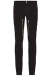 GIVENCHY SKINNY FIT DENIM TROUSERS WITH ZIP