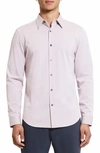 Theory Sylvain Nd Structure Knit Button-up Shirt In Viola - Hgt