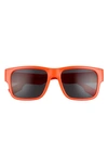 Burberry 57mm Square Sunglasses In Orange/ Dark Grey
