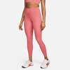 Nike Women's One Luxe Cropped Tights In Archaeo Pink/clear
