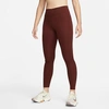 Nike Women's One Luxe Cropped Tights In Bronze Eclipse/clear