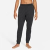 Nike Grey Yoga Dri-fit Lounge Pants In Off Noir/black/grey