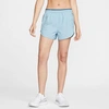 Nike Women's Tempo Luxe 3" Running Shorts In Worn Blue/ash Green