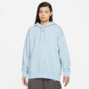 Nike Women's Sportswear Collection Essentials Recycled French Terry Hoodie In Boarder Blue/heather/white