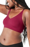 True & Co. True Body Triangle Convertible Strap Bralette In Beet Red