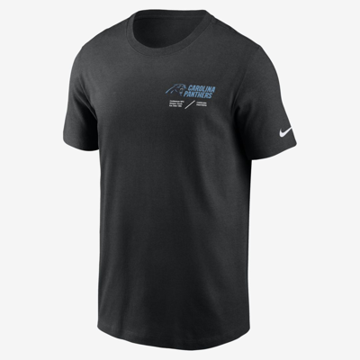 Nike Men's Dri-fit Lockup Team Issue (nfl Carolina Panthers) T-shirt In Black