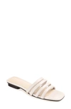 Journee Signature Cenci Strappy Slide Sandal In Off White