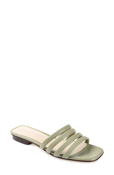 Journee Signature Cenci Strappy Slide Sandal In Sage