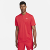 Nike Men's Court Dri-fit Tennis Blade Polo In Red