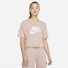 Nike Women's  Sportswear Essential Cropped Logo T-shirt In Pink