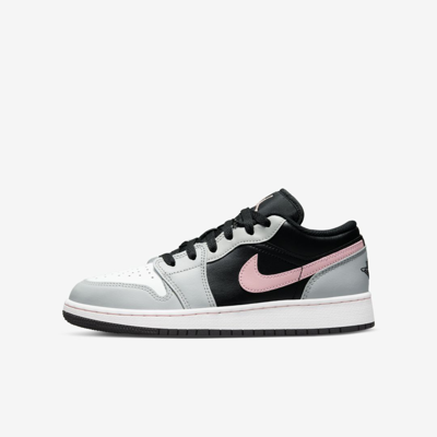 Jordan Air  1 Low Big Kids' Shoes In Black,grey Fog,white,bleached Coral