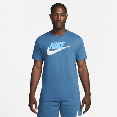 Nike Sportswear Men's T-shirt In Dark Marina Blue,blue Chill,white