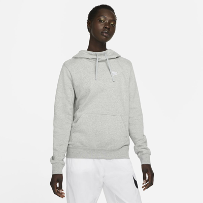 Nike Women's  Sportswear Club Fleece Funnel-neck Hoodie In Grey