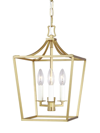 Chapman & Myers Southold Mini Lantern Chandellier In Burnished Brass
