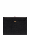 THOM BROWNE MEDIUM ZIPPED CLUTCH