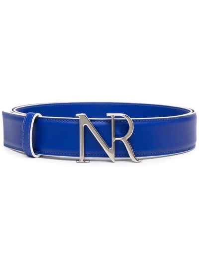 Nina Ricci Logo-buckle Leather Belt In Blau