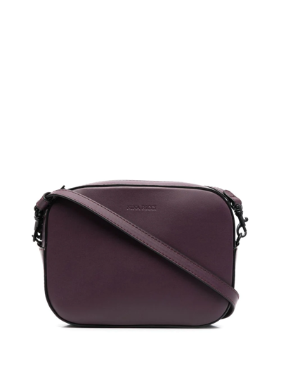 Nina Ricci Logo-debossed Leather Camera Bag In Purple