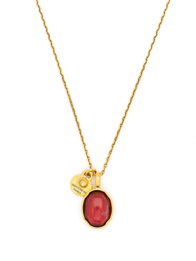 Goossens Talisman Cabochon Necklace In Gold