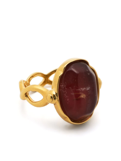 Goossens Cabochons Oval Ring In Gold