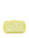 Cult Gaia Eos Beaded Acrylic Clutch Bag In Yellow