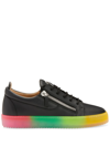 Giuseppe Zanotti Man Sneakers Black Size 12.5 Soft Leather