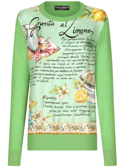Dolce & Gabbana High-rise Silk Trousers In Hv3uf Granita Lim.f.verde