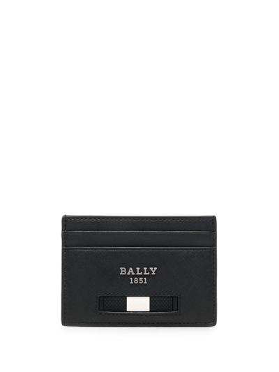 Bally Logo Plaque Cardholder In Schwarz