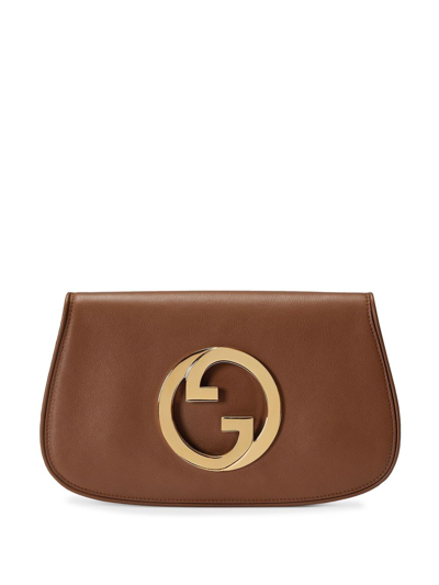 Gucci Blondie Shoulder Bag In Brown