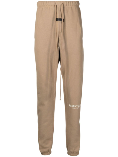 Essentials Logo-print Track-pants In Brown