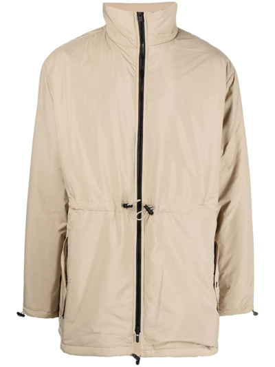 Essentials Zip-up Storm Jacket In Braun