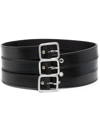 Philosophy Di Lorenzo Serafini Triple-band Leather Belt In Schwarz