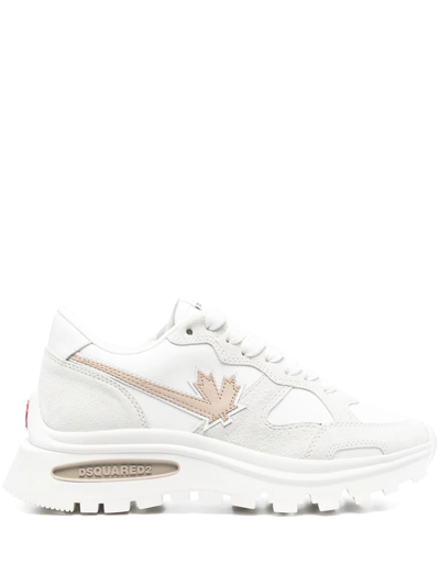 Dsquared2 Panelled Low-top Sneakers In White
