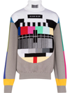 Vetements Barcode Motif Roll-neck Jumper In Weiss