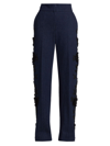 FREDERICK ANDERSON WOMEN'S REBIRTH EMBROIDERED FLAT-FRONT DENIM TROUSERS