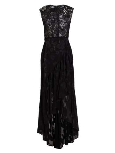 Frederick Anderson Rebirth File Coupe Embellished Dress In Black