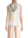 Loewe Wool-blend Anagram Lines Scarf In Neutral