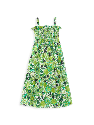 Cara Cara Kids' Little Girl's & Girl's Blooming Goldie Dress In Blooming Olive