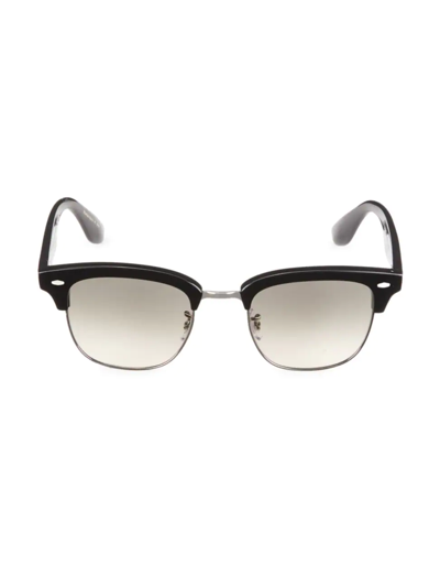 Oliver Peoples Capannelle Sun 48mm Rectangular Sunglasses In Black