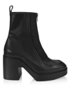 Clergerie Nesha Leather Platform Ankle Boots