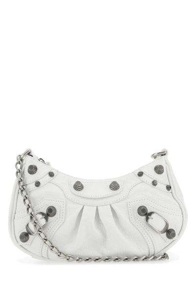 Balenciaga Le Cagole Zipped Mini Shoulder Bag In White