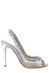 AQUAZZURA AQUAZZURA TEMPTATION EMBELLISHED SLINGBACK SANDALS