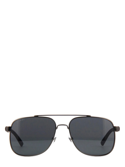 Gucci Eyewear Aviator Sunglasses In Black