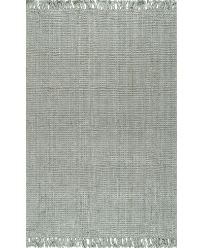 Nuloom Natura Natura Collection Chunky Loop 5' X 7'6" Area Rug In Gray