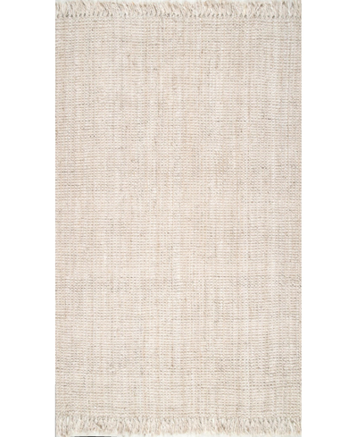 Nuloom Natura Natura Collection Chunky Loop 3' X 5' Area Rug In Off White