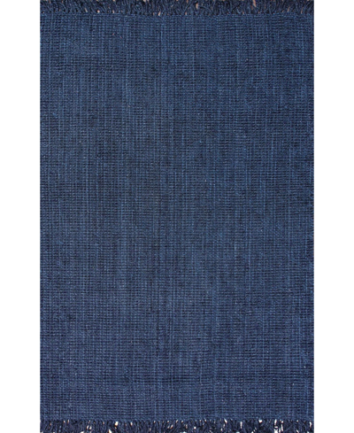 Nuloom Natura Natura Collection Chunky Loop 7'6" X 9'6" Area Rug In Navy Blue