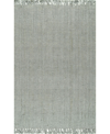 Nuloom Natura Natura Collection Chunky Loop 5' X 7'6" Area Rug In Gray