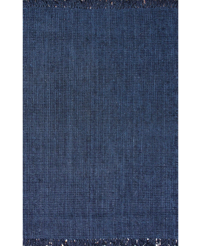 Nuloom Natura Natura Collection Chunky Loop 5' X 7'6" Area Rug In Blue