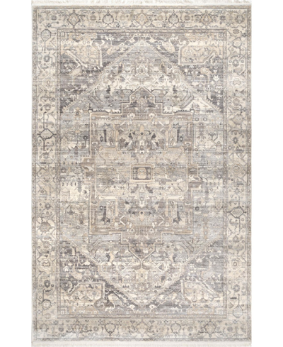 Nuloom Mystic Ehtel Medallion Fringe 8' X 10' Area Rug In Ivory/cream